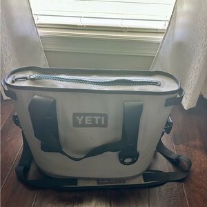 YETI Soft Cooler in Light Gray and Black